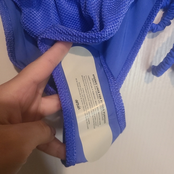 221 Aerie Shine Rib Cheekiest Tie Bikini Bottom - Picture 4 of 4